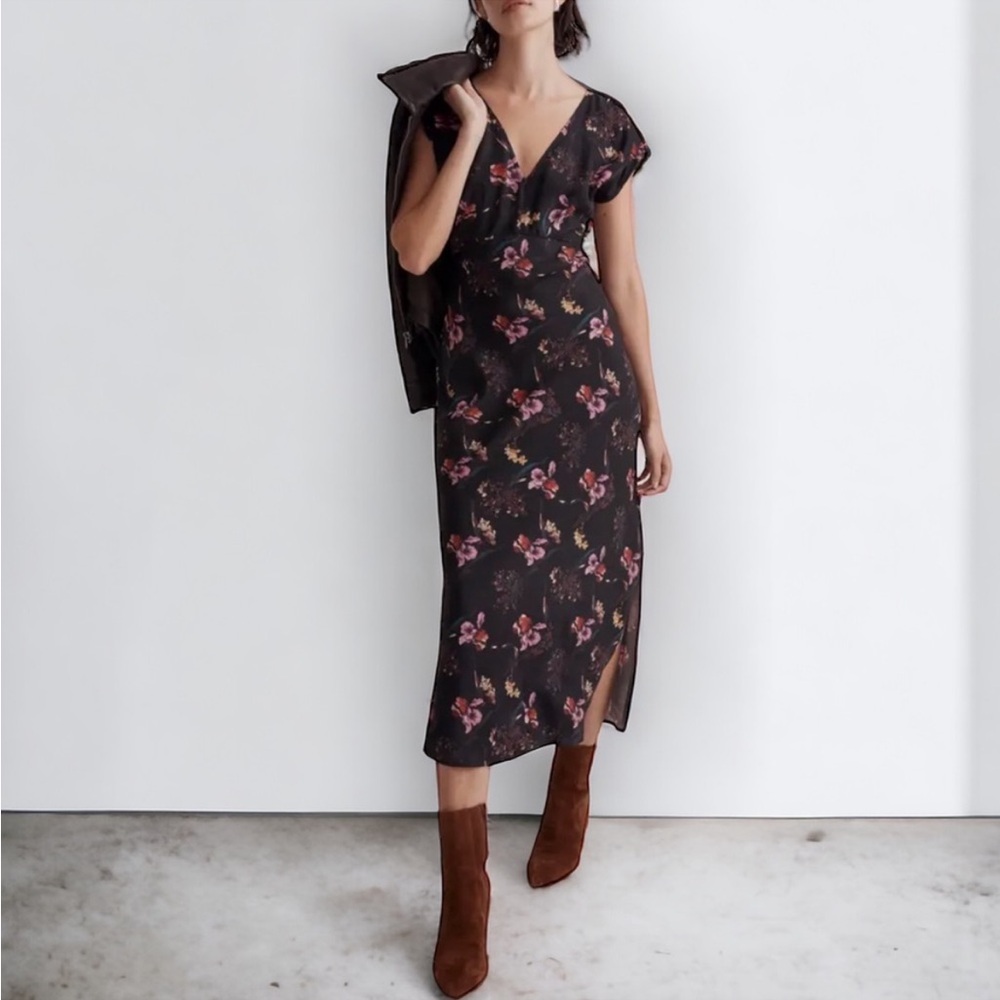 Madewell V-Neck Midi Dress - Sz 12